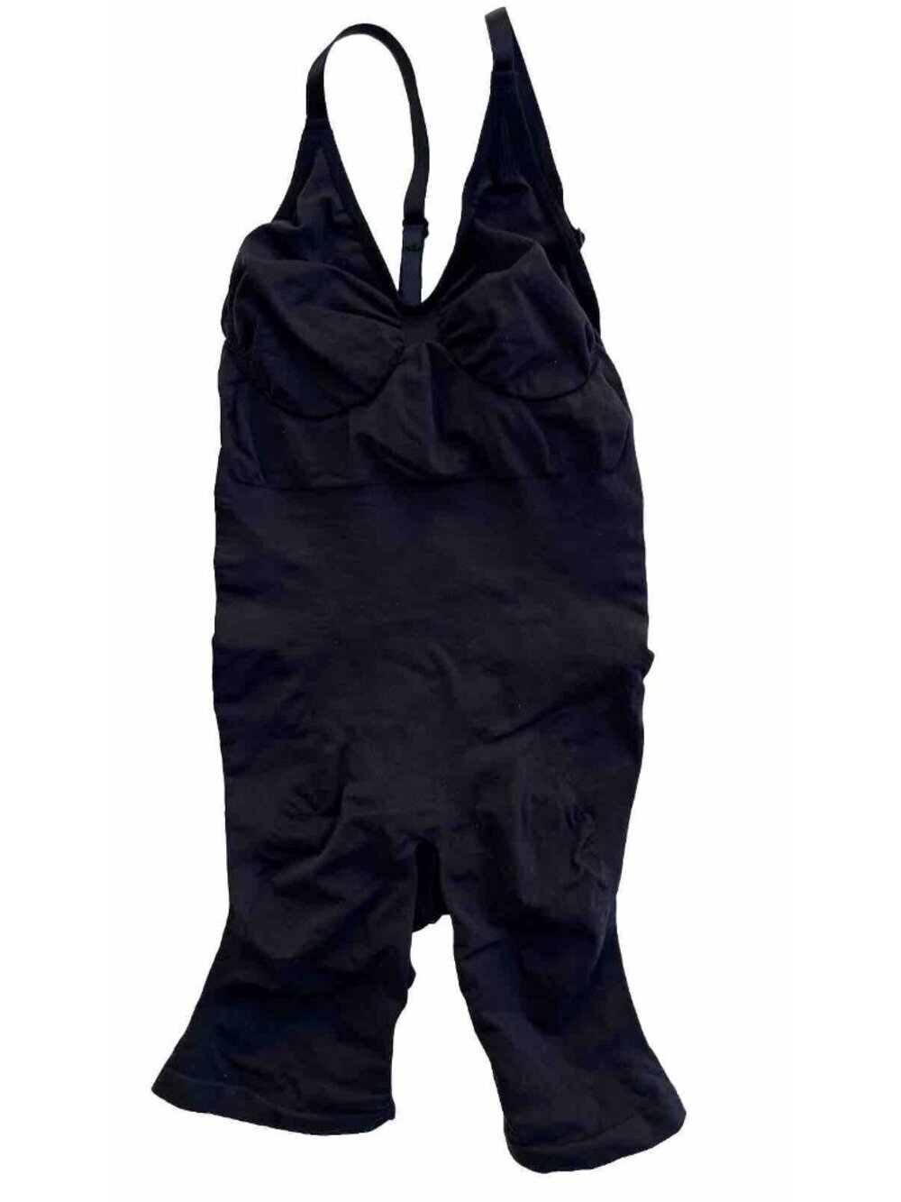 SKIMS Kim Kardashian Bodysuit Mid Thigh Open Gusset Black SH-BSS-0349 NWOT 2X/3X